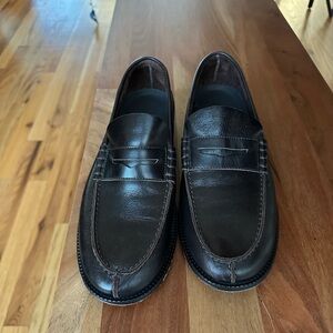 Zara Dark Brown Leather Loafers
